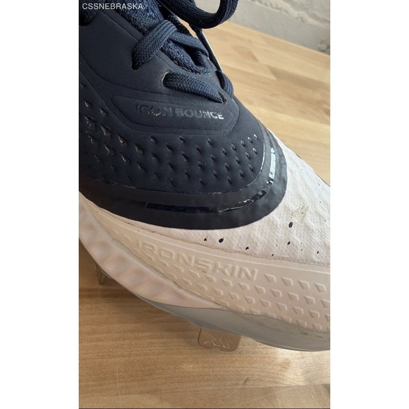 Adidas Navy White con V Bounce Metal Baseball Cleats VanguardVend - Size 8.5 - Picture 5 of 12